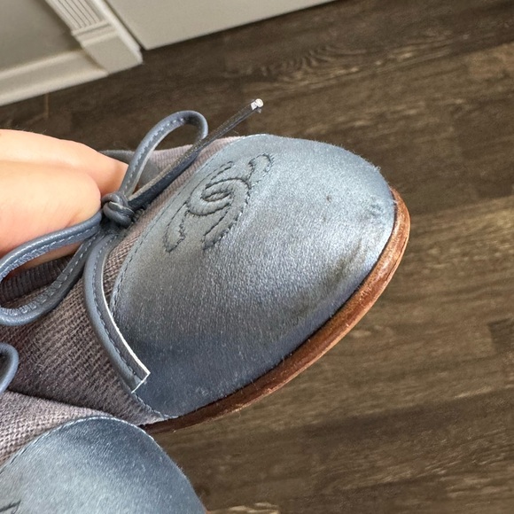 Chanel blue suede ballet flats - Picture 8 of 8